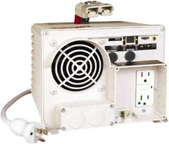 Tripp-Lite - 2 Connection, 12 VDC Input, 120 VAC Output, 2,500 Peak Wattage, Surface Mount Power Inverter - 8-3/4" Wide x 7" Deep x 7" High, 1,250 Watt Continuous Output Power, Fan Cooled - USA Tool & Supply