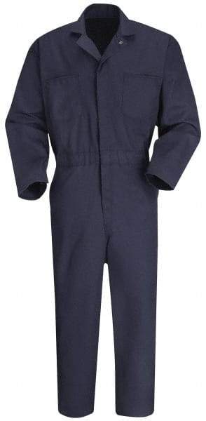 VF Imagewear - Size 44 Regular, Navy Blue, Zipper, General Purpose Coverall - 44" Chest, Cotton, Polyester, 7 Pockets - USA Tool & Supply