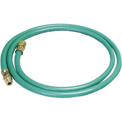 Dynabrade - 8mm ID x 12.7" OD 5' Long Multipurpose Air Hose - Male/Female Ends, 90 Working psi, Green - USA Tool & Supply