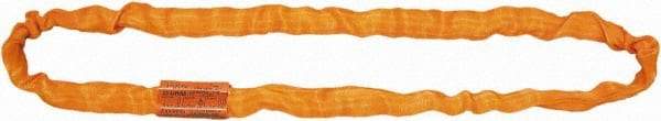 Lift-All - 10' Long x 4-7/8" Wide, 125,000 Lb Basket Capacity, Nylon, Aramid Web Sling - 100,000 Lb Choker Capacity, 3" Diam Chain, Orange - USA Tool & Supply