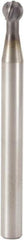 Seco - 6mm Diam, 4.7mm LOC, 4 Flute Solid Carbide Ball End Mill - MEGA-64 Finish, Single End, 80mm OAL, 6mm Shank Diam, Spiral Flute - USA Tool & Supply