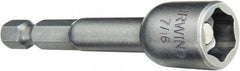 Irwin - 3 Piece, Nutdrivers Handle, Bit Holder - 0.05 to 1/4" Hex, 1/4" Hex Drive - USA Tool & Supply