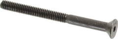 Value Collection - #8-32 UNC Hex Socket Drive, Flat Screw - Alloy Steel, Black Oxide Finish, Partially Threaded, 2" OAL - USA Tool & Supply