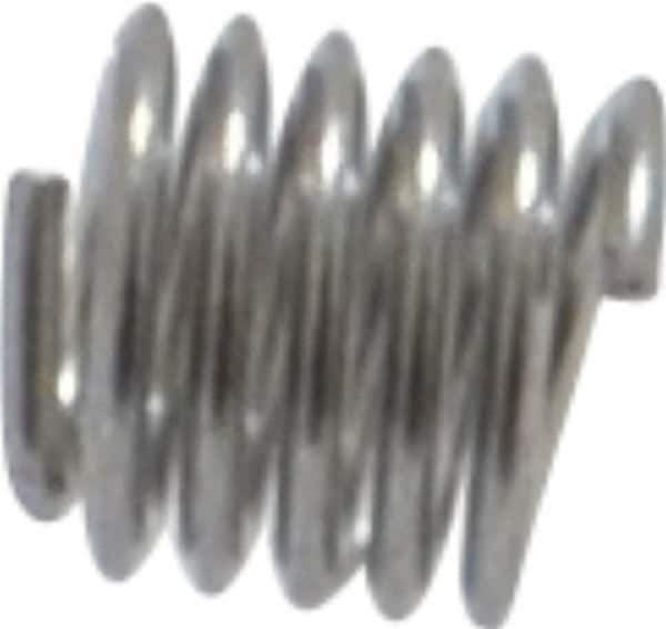 Heli-Coil - M2x0.40 Metric Coarse, 3mm OAL, Free Running Helical Insert - 5-1/2 Free Coils, Tanged, 304 Stainless Steel, Bright Finish, 1-1/2D Insert Length - Exact Industrial Supply