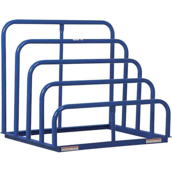 Vestil - 4 Bay, 1,500 Lb per Bay Capacity, Blue Variable Height Vertical Sheet Rack - 48" Wide x 42" High x 36" Deep - USA Tool & Supply