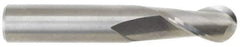M.A. Ford - 0.6299" Diam, 30mm LOC, 2 Flute Solid Carbide Ball End Mill - AlTiN Finish, Single End, 89mm OAL, 16mm Shank Diam, Spiral Flute - USA Tool & Supply