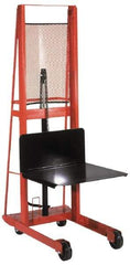Wesco Industrial Products - 1,000 Lb Capacity, 60" Lift Height, Hydraulic Platform Base Manually Operated Lift - USA Tool & Supply