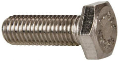 Value Collection - 1/4-28 UNF, 3/4" Length Under Head Hex Head Cap Screw - Fully Threaded, Grade 316 Stainless Steel, Uncoated, 7/16" Hex - USA Tool & Supply