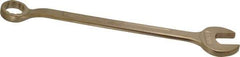 Ampco - 1-1/4" 12 Point Offset Combination Wrench - 15° Offset Angle, 19-1/2" OAL, Aluminum Bronze, Plain Finish - USA Tool & Supply