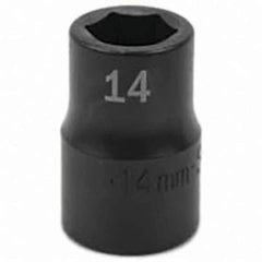 SK - Impact Socket - 1/2"DR 14MM IMPACT SOCKET - USA Tool & Supply