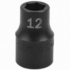 SK - Impact Socket - 1/2"DR 12MM IMPACT SOCKET - USA Tool & Supply