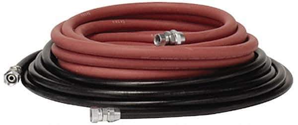 Binks - Paint Sprayer Hose with Fittings - 25 Ft. Fluid and Air Hose Asm with Fittings (2 Hose Set), Compatible with Pressure Tank and Spray Guns - USA Tool & Supply