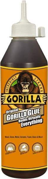 Gorilla Glue - 18 oz Bottle Brown All Purpose Glue - 20 min Working Time - USA Tool & Supply