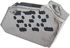 Iscar - GFR J IC328 Grade, 0.063" Cutting Width, Carbide Cutoff Insert - 15° Right Hand Lead Angle, 0.0063" Cnr Rad, TiCN Coated, Single End - USA Tool & Supply