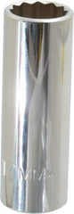 Proto - 3/8" Drive, Deep Hand Socket - 12 Points, 2-3/4" OAL, Chrome Finish - USA Tool & Supply