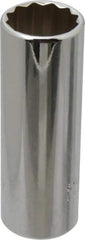 Proto - 3/8" Drive, Deep Hand Socket - 12 Points, 2-3/4" OAL, Chrome Finish - USA Tool & Supply