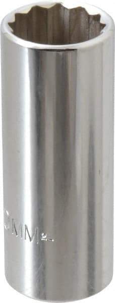 Proto - 3/8" Drive, Deep Hand Socket - 12 Points, 2-3/4" OAL, Chrome Finish - USA Tool & Supply