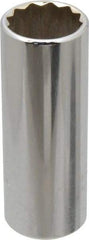 Proto - 3/8" Drive, Deep Hand Socket - 12 Points, 2-3/4" OAL, Chrome Finish - USA Tool & Supply