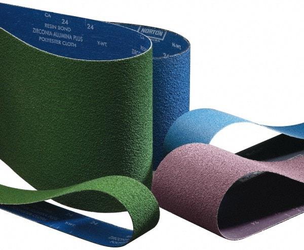 Norton - 3" Wide x 132" OAL, 50 Grit, Ceramic Abrasive Belt - Ceramic, Coarse, Coated, Y Weighted Cloth Backing, Series R981 - USA Tool & Supply