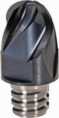 Iscar - MM EB Grade IC908 Carbide Ball Nose Milling Tip Insert - TiAlN Finish, 4 Flutes, 1/2" Cutting Diam, 3/8" Depth of Cut, 0.65" Extension, 1/4" Cnr Rad, 30° Helix - USA Tool & Supply