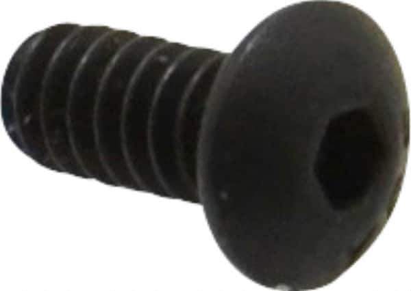 Value Collection - #6-32 UNC Hex Socket Drive, Button Screw - Alloy Steel, Black Oxide Finish, Fully Threaded, 5/16" Length Under Head - USA Tool & Supply