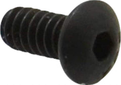Value Collection - #6-32 UNC Hex Socket Drive, Button Screw - Alloy Steel, Black Oxide Finish, Fully Threaded, 5/16" Length Under Head - USA Tool & Supply