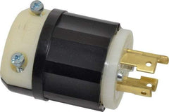 Leviton - 480 VAC, 30 Amp, L16-30P Configuration, Industrial Grade, Self Grounding Plug - 3 Phase, 3 Poles, 0.595 to 1.15 Inch Cord Diameter - USA Tool & Supply