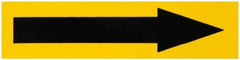 NMC - Pipe Marker with No Legend and Arrow Graphic - 1-1/2 to 2" Pipe Outside Diam, Black on Yellow - USA Tool & Supply