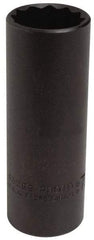 Proto - 7/8", 1/2" Drive, Deep Hand Socket - 12 Points, 3-1/4" OAL, Alloy Steel, Black Finish - USA Tool & Supply