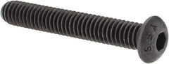 Value Collection - 5/16-18 UNC Hex Socket Drive, Button Screw - Alloy Steel, Black Oxide Finish, Fully Threaded, 2" Length Under Head - USA Tool & Supply