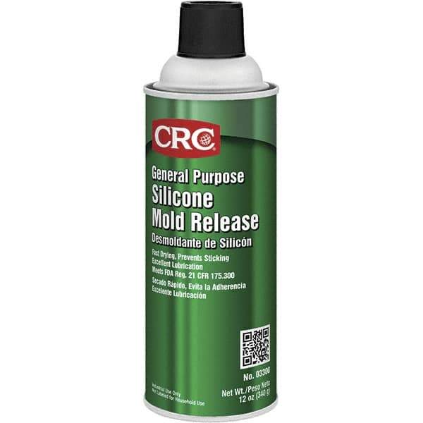 CRC - 16 Ounce Aerosol Can, Clear, General Purpose Mold Release - Food Grade, Silicone Composition - USA Tool & Supply