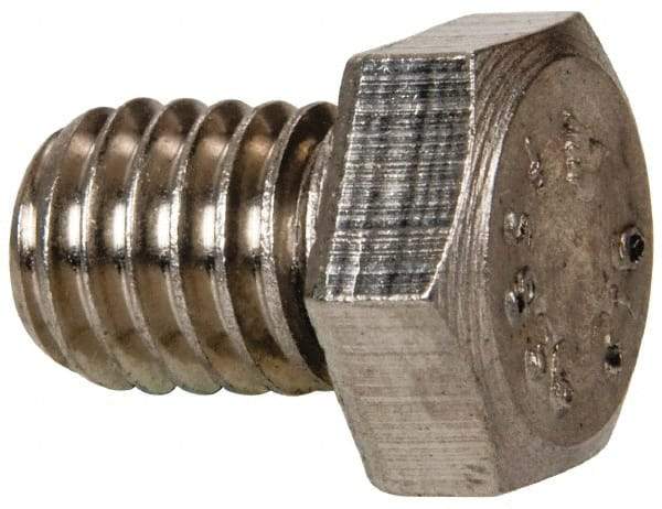 Value Collection - 3/8-16 UNC, 1/2" Length Under Head Hex Head Cap Screw - Fully Threaded, Grade 316 Stainless Steel, Uncoated, 9/16" Hex - USA Tool & Supply