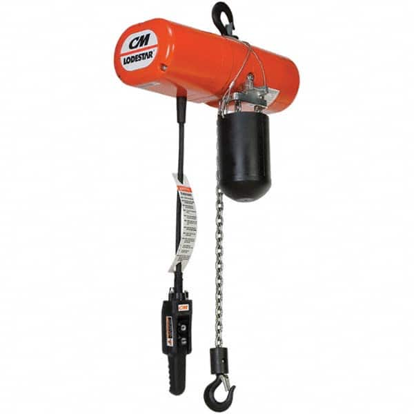 CM - 1 Ton Capacity 16 FPM Lift Speed 230/460V Electric Chain Hoist - USA Tool & Supply