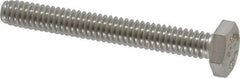 Value Collection - 1/4-20 UNC, 2" Length Under Head Hex Head Cap Screw - Fully Threaded, Grade 316 Stainless Steel, Uncoated, 7/16" Hex - USA Tool & Supply