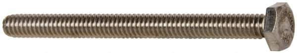 Value Collection - 1/4-20 UNC, 3" Length Under Head Hex Head Cap Screw - Fully Threaded, Grade 316 Stainless Steel, Uncoated, 7/16" Hex - USA Tool & Supply
