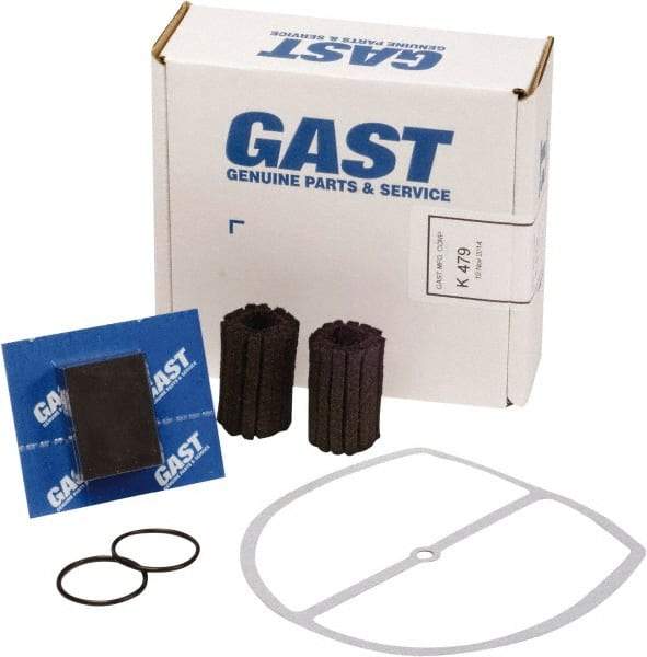 Gast - 9 Piece Air Compressor Repair Kit - For Use with Gast 0823/1023 Oil-Less "Q" Models with Internal Filtration - USA Tool & Supply