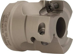 Iscar - 3 Inserts, 1-1/2" Cut Diam, 3/4" Arbor Diam, 0.56" Max Depth of Cut, Indexable Square-Shoulder Face Mill - 0/90° Lead Angle, 1.57" High, AD..1505.. & HM90 AD..1505.. Insert Compatibility, Series HM90 - USA Tool & Supply