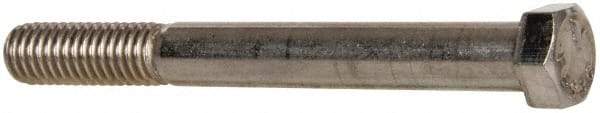 Value Collection - 7/16-14 UNC, 4" Length Under Head Hex Head Cap Screw - Partially Threaded, Grade 18-8 Stainless Steel, Uncoated, 5/8" Hex - USA Tool & Supply