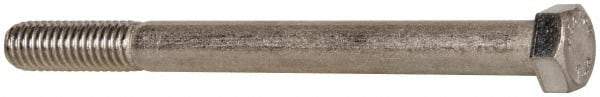 Value Collection - 7/16-14 UNC, 5" Length Under Head Hex Head Cap Screw - Partially Threaded, Grade 18-8 Stainless Steel, Uncoated, 5/8" Hex - USA Tool & Supply