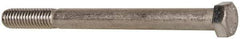 Value Collection - 7/16-14 UNC, 5" Length Under Head Hex Head Cap Screw - Partially Threaded, Grade 18-8 Stainless Steel, Uncoated, 5/8" Hex - USA Tool & Supply