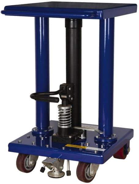 Value Collection - 500 Lb Capacity Hydraulic Lift Table - 30" to 47-1/2" Lift Height, 18" Platform Length x 18" Platform Width - USA Tool & Supply