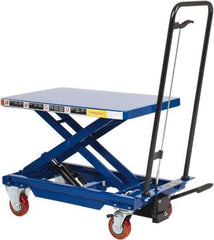 Value Collection - 400 Lb Capacity Hydraulic Scissor Elevating Cart - 8-3/4" to 29" Lift Height, 27-1/2" Platform Length x 17-5/8" Platform Width - USA Tool & Supply