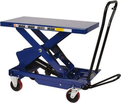 Value Collection - 1,750 Lb Capacity Hydraulic Scissor Elevating Cart - 16" to 39" Lift Height, 36" Platform Length x 20" Platform Width - USA Tool & Supply