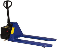 Value Collection - 3,000 Lb Capacity, 31" Lift Height, Battery Operated Lift - 3-1/3" Lowered Height, 13" Load Center, 43-1/4" Fork Length, 27" Overall Width - USA Tool & Supply