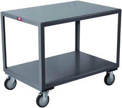 Jamco - Flush Mobile Table - Steel, Gray, 48" Long x 24" Deep x 30" High - USA Tool & Supply