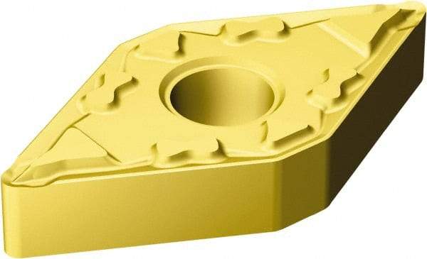 Sandvik Coromant - DNMG332 MF Grade 2015 Carbide Turning Insert - TiCN/Al2O3/TiN Finish, 55° Diamond, 3/8" Inscr Circle, 3/16" Thick, 1/32" Corner Radius - USA Tool & Supply