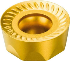 Sandvik Coromant - RCKT130400 WM Grade 235 Carbide Milling Insert - TiCN/TiN Finish, 3/16" Thick, 1/2" Inscribed Circle, 1/4" Corner Radius - USA Tool & Supply