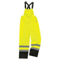 8918BK M LIME SUP BLK BOTT RAIN BIB - USA Tool & Supply