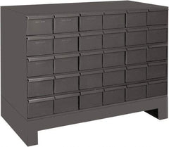 Durham - 30 Drawer, Small Parts Steel Storage Cabinet - 11-3/4" Deep x 34" Wide x 26-7/8" High - USA Tool & Supply