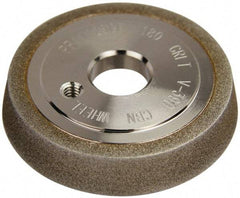 Darex - 3" Diam, 3/4" Hole Size, 1-1/4" Overall Thickness, 180 Grit, Type 12 Tool & Cutter Grinding Wheel - Medium Grade, CBN - USA Tool & Supply